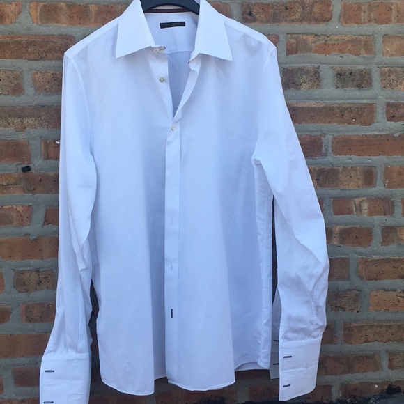 Louis Vuitton Shirts | Mens White Dress Shirt Size 44 | Poshmark